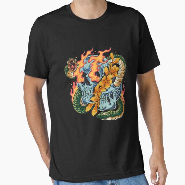 Item preview, flower snake skull design designed and sold by sandewo.