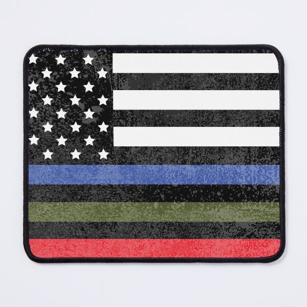 Item preview, Police, Military and Fire Flag (Version 3) designed and sold by CM-PD.
