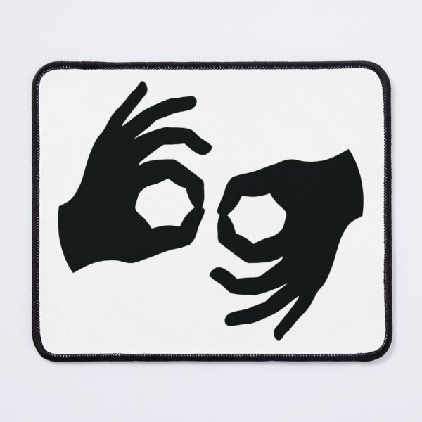Item preview,  American Sign Language ASL Interpreter hands symbol in black.  designed and sold by ASLstyles.