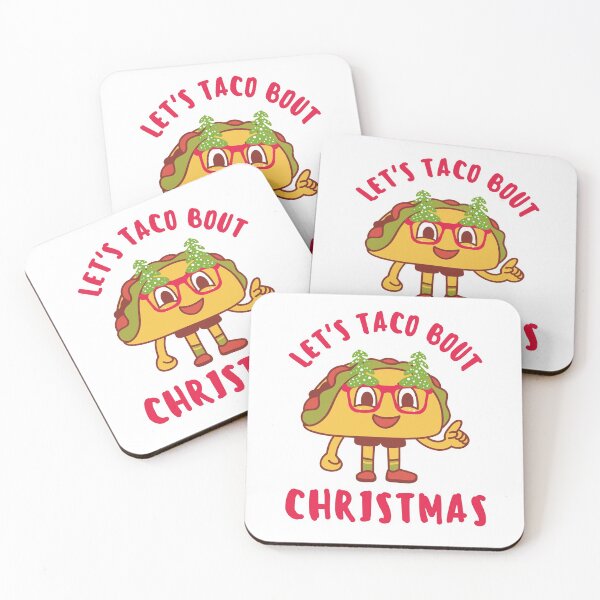 Item preview, Lets Taco Bout Christmas Cute Funny Puns designed and sold by Vibbin4Life33.