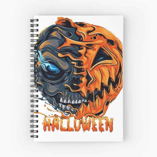 Item preview, Halloween Pumpkin Half Skull Looks Scary And Cool Editable Layers Vector Illustrations Skull, Skeleton designed and sold by ShopDisct.
