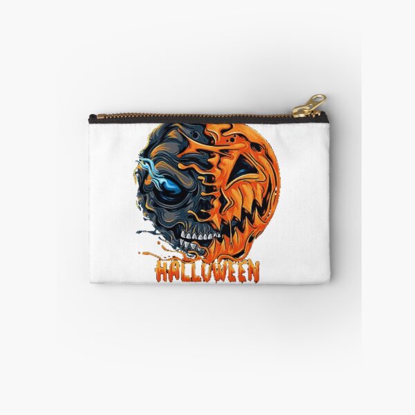 Item preview, Halloween Pumpkin Half Skull Looks Scary And Cool Editable Layers Vector Illustrations Skull, Skeleton designed and sold by ShopDisct.