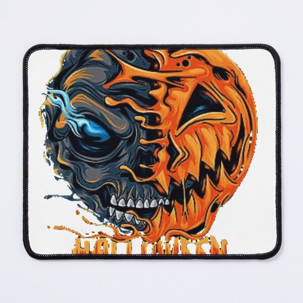Item preview, Halloween Pumpkin Half Skull Looks Scary And Cool Editable Layers Vector Illustrations Skull, Skeleton designed and sold by ShopDisct.