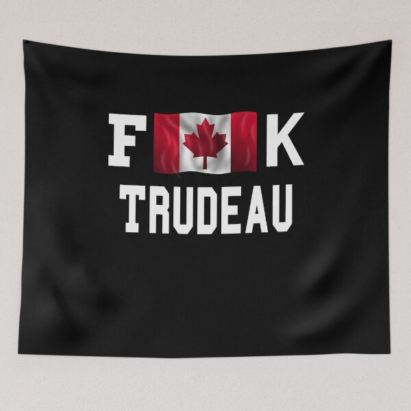 Item preview, Anti Trudeau F Canada Flag K Justen Trudeau  designed and sold by 1970Russell.
