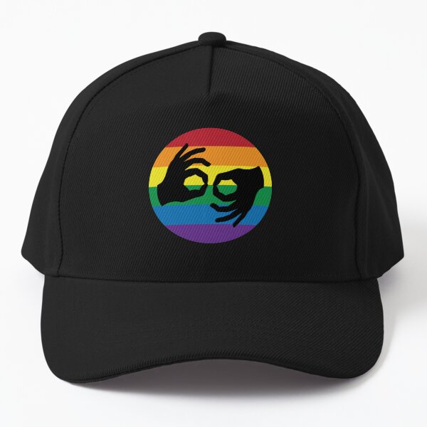 Aperçu de l'œuvre ASL LGBTQ Rainbow American Sign Language Interpreter Symbole Mains créée et vendue par ASLstyles.