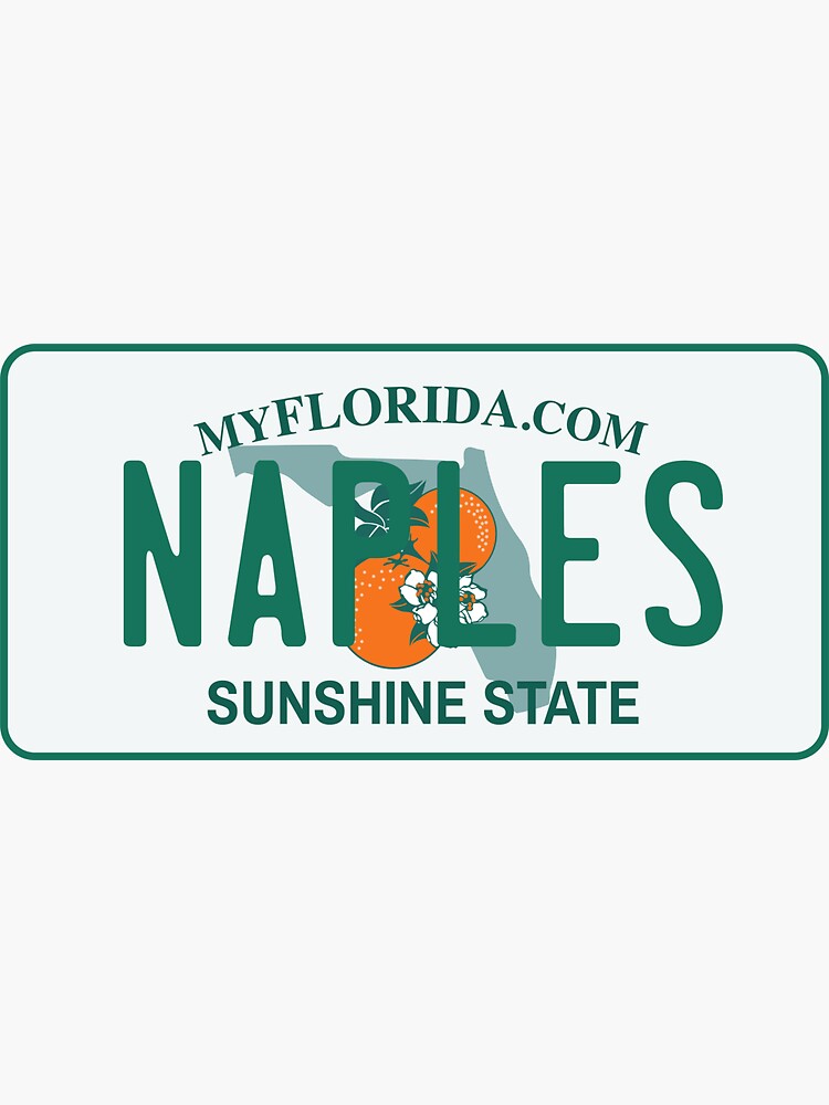 "Naples, Florida License Plate" Sticker for Sale by averyb7 Redbubble