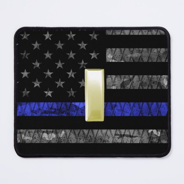 Item preview, (Gold) Lieutenant Thin Blue Line Distressed Flag designed and sold by Jared Davies.
