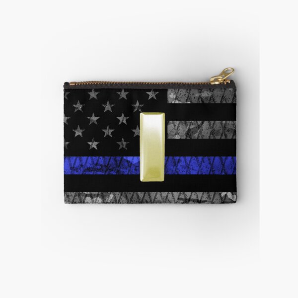 Item preview, (Gold) Lieutenant Thin Blue Line Distressed Flag designed and sold by Jared Davies.