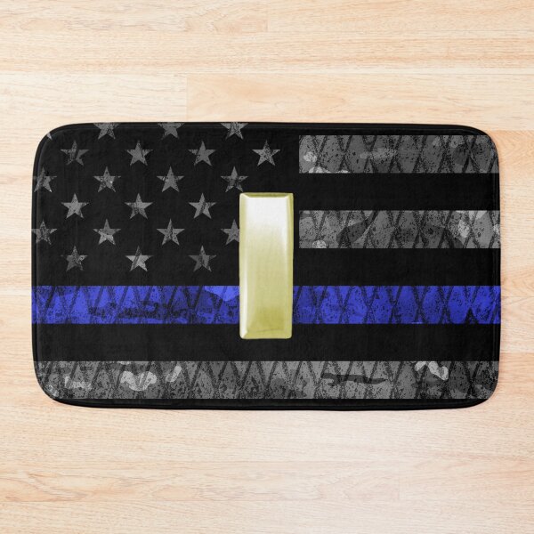Item preview, (Gold) Lieutenant Thin Blue Line Distressed Flag designed and sold by Jared Davies.