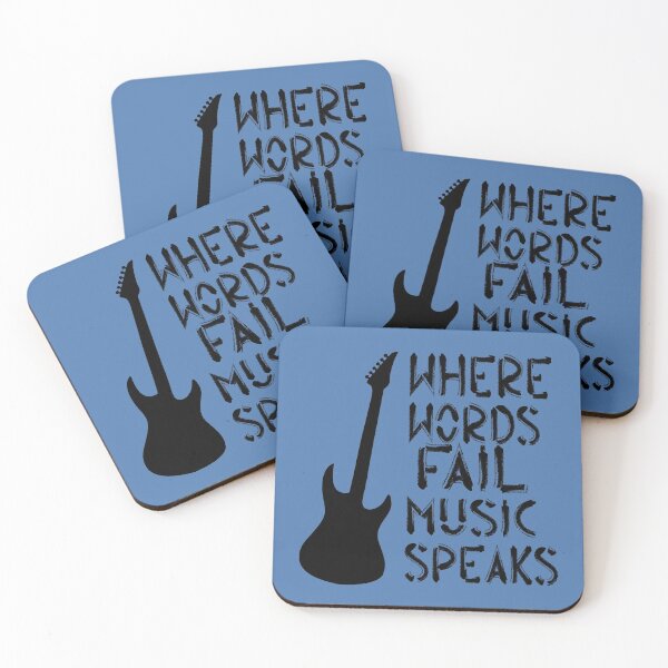 Item preview, Where Words Fail Music Speaks Music Quote designed and sold by DesignHouse07.