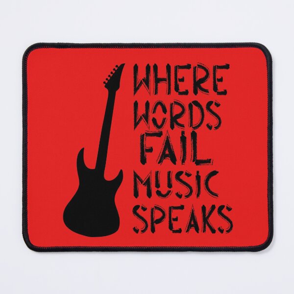 Item preview, Where Words Fail Music Speaks Music Quote designed and sold by DesignHouse07.