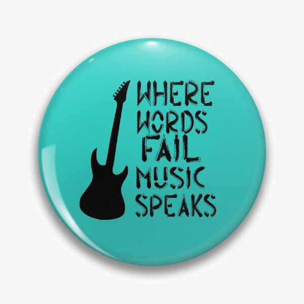 Item preview, Where Words Fail Music Speaks Music Quote designed and sold by DesignHouse07.