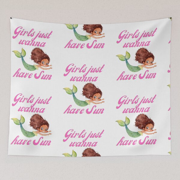 Item preview, Girls Just Want To Have Sun Brown Hair  designed and sold by Vibbin4Life33.
