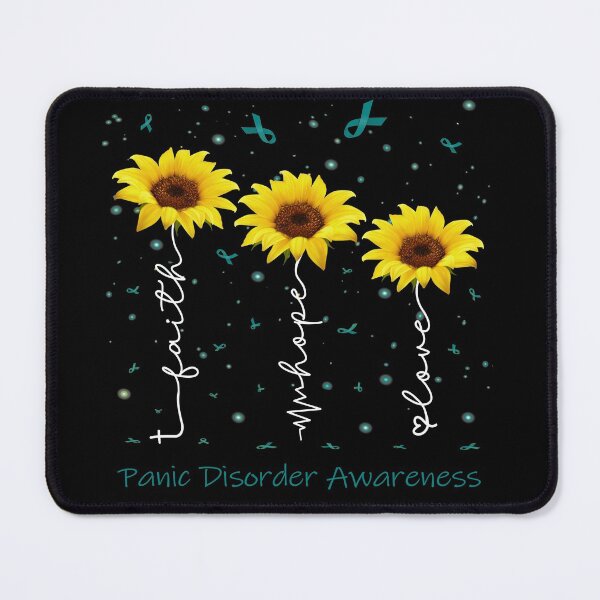 Item preview, Sunflower Faith Hope Love Panic Disorder Awareness designed and sold by largellie.