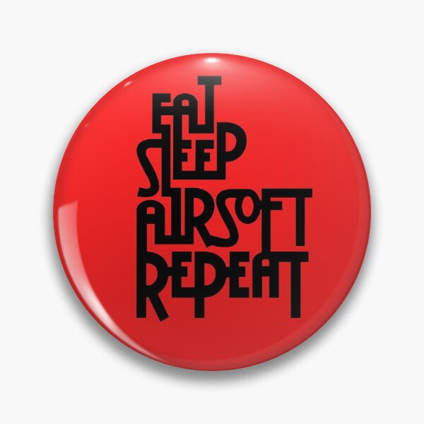 Item preview, Red Eat.Sleep.Airsoft.Repeat - #2 - Black - Morale Collectable Airsoft - Airsoft Loadout Design designed and sold by AirsoftBD.