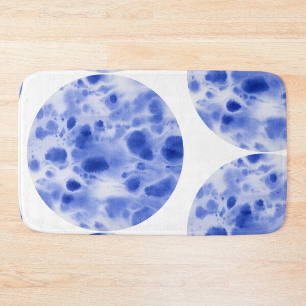 Item preview, Blue travertine (circle) designed and sold by FJBourne.