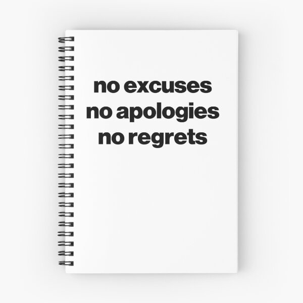 Item preview, no excuses no apologies no regrets designed and sold by tvtakes.