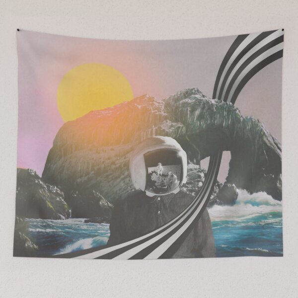 Artikelvorschau, Besuch - Astronaut Moon Landing Space Collage entworfen und verkauft von Matt Market.