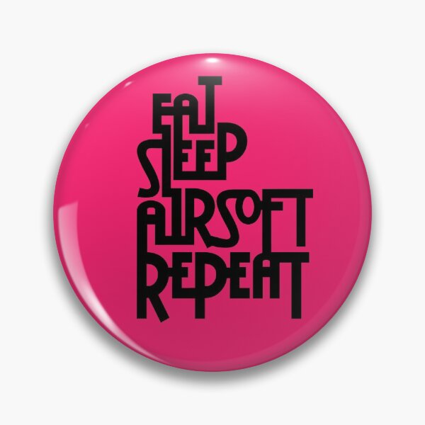 Item preview, Pink Eat.Sleep.Airsoft.Repeat - #2 - Black - Morale Collectable Airsoft - Airsoft Loadout Design designed and sold by AirsoftBD.