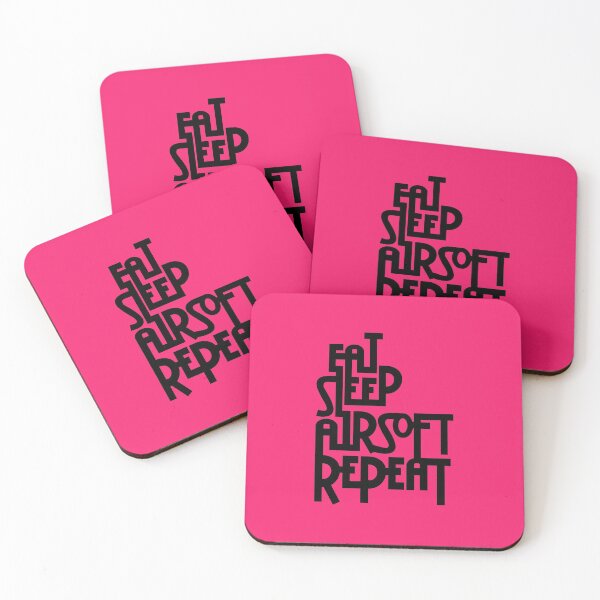 Item preview, Pink Eat.Sleep.Airsoft.Repeat - #2 - Black - Morale Collectable Airsoft - Airsoft Loadout Design designed and sold by AirsoftBD.