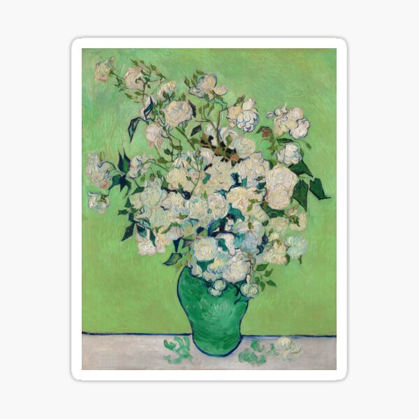 Vista previa del artículo con la obra «Vincent Van Gogh "Rosas"», diseñado y vendido por Alexandra Dahl.