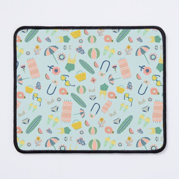 A Day At The Beach Pastel Mint Mouse Pad