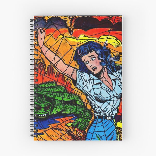 Item preview, Web of Mystery Vintage Comic, Woman stuck in spider web, Damsel in distress,  designed and sold by Nostrathomas66.