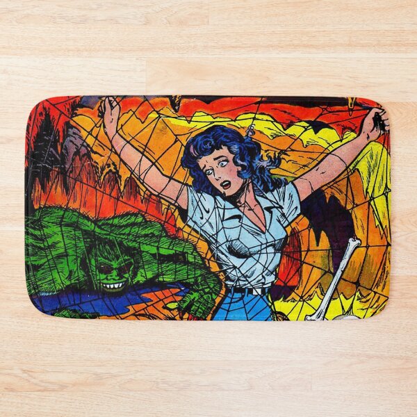 Item preview, Web of Mystery Vintage Comic, Woman stuck in spider web, Damsel in distress,  designed and sold by Nostrathomas66.