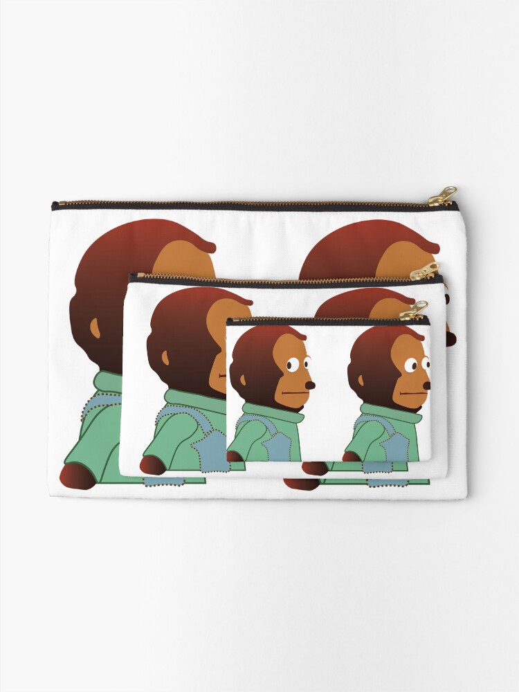 Awkward Monkey Looking Away Puppet Meme | Zipper Pouch