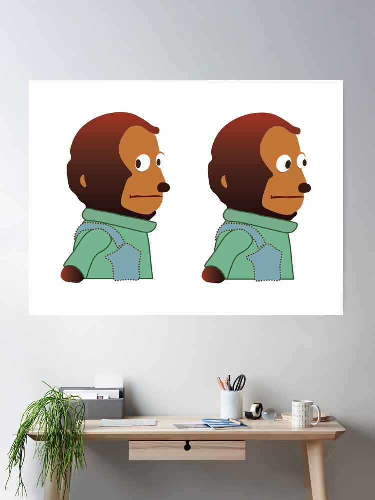 Monkey looking away template [HD], Monkey Puppet