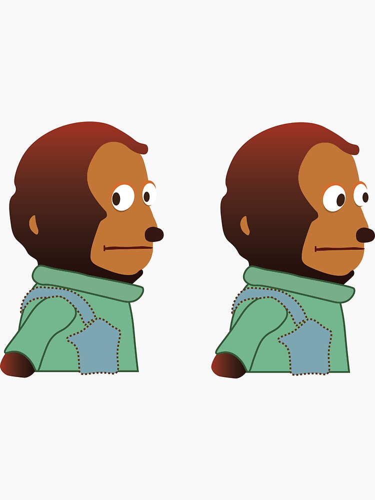 Solo Awkward Look Monkey Puppet Meme Premium Sticker for Sale by HuyenCute