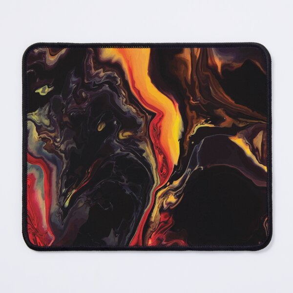 Item preview, Marble Swirls of Red, Yellow and Black Abstract Pattern designed and sold by Alicia Chee.