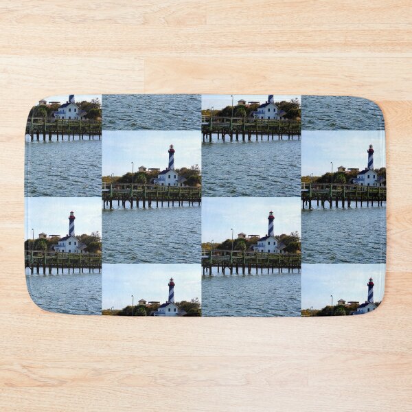 Item preview, St. Augustine Beach, Florida, lighthouse from the waterfront  designed and sold by InkyandCotton.