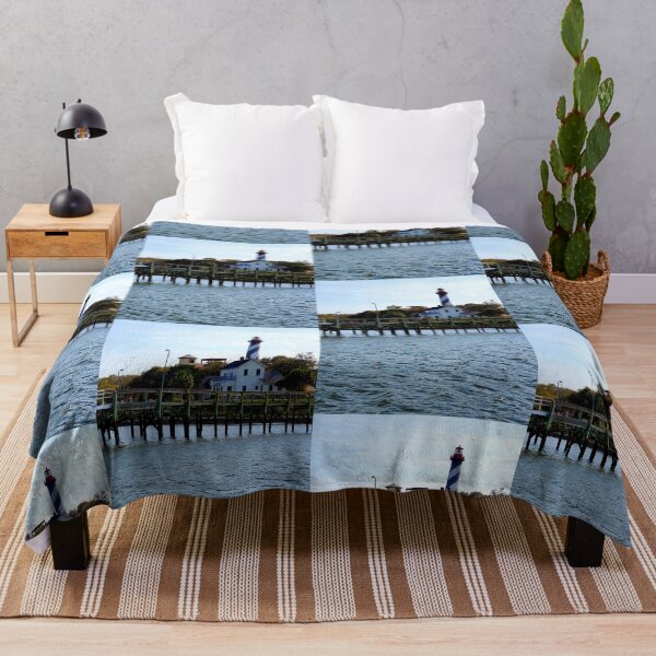 Item preview, St. Augustine Beach, Florida, lighthouse from the waterfront  designed and sold by InkyandCotton.