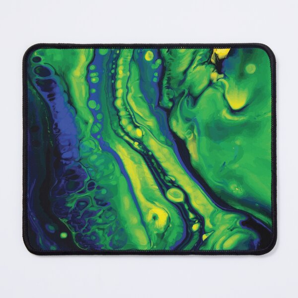 Item preview, Marble Swirls of Green, Blue and Black Abstract Pattern designed and sold by Alicia Chee.
