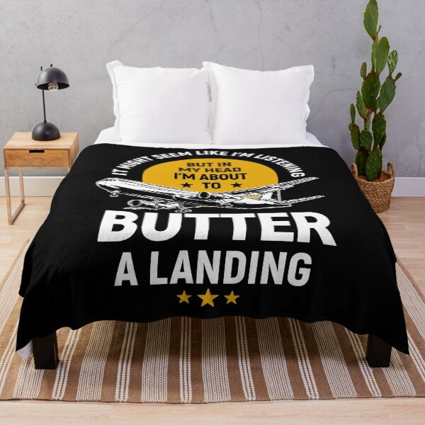 Item preview, It Might Seem Like I'm Listening But In My Head I'm About to Butter a Landing Airliner Pilot  designed and sold by Uppercase Tees.