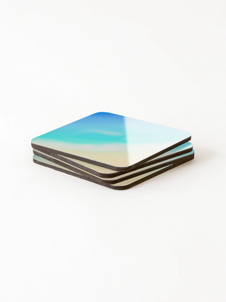 Thumbnail 4 of 5, Coasters (Set of 4), Beach Abstract Pattern designed and sold by BioLushGraphics.