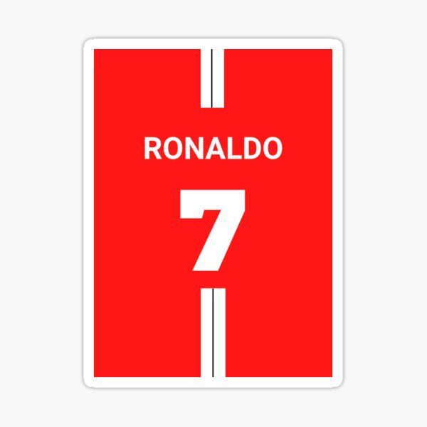 Ronaldo Jersey Sticker for Sale by juliamcc23