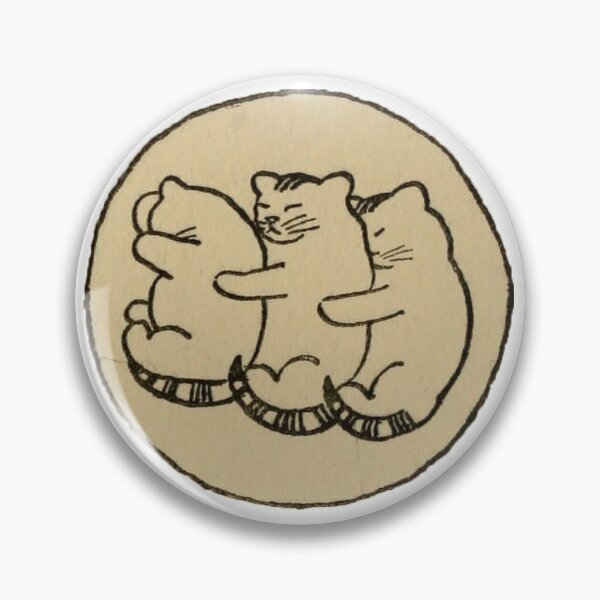 Item preview, Vintage Cat Cuddle Illustration designed and sold by cluttercore.