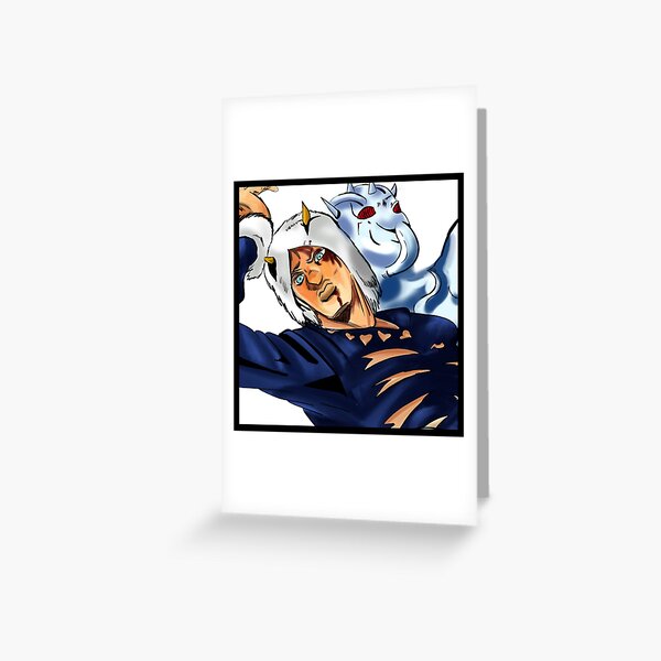 Jojo's Purple Stand haze Part5 Giorno Greeting Card by Toutankhamon22