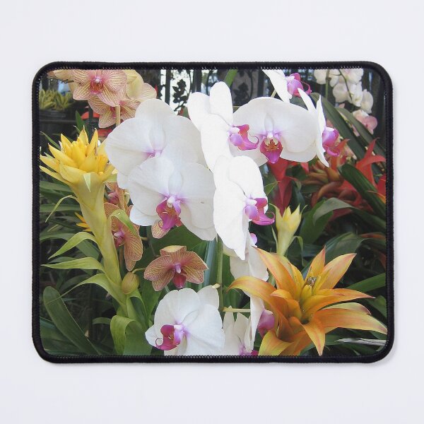 Item preview, Colorful Orchids in Front of Wrought Iron Gate designed and sold by KarenZuk.