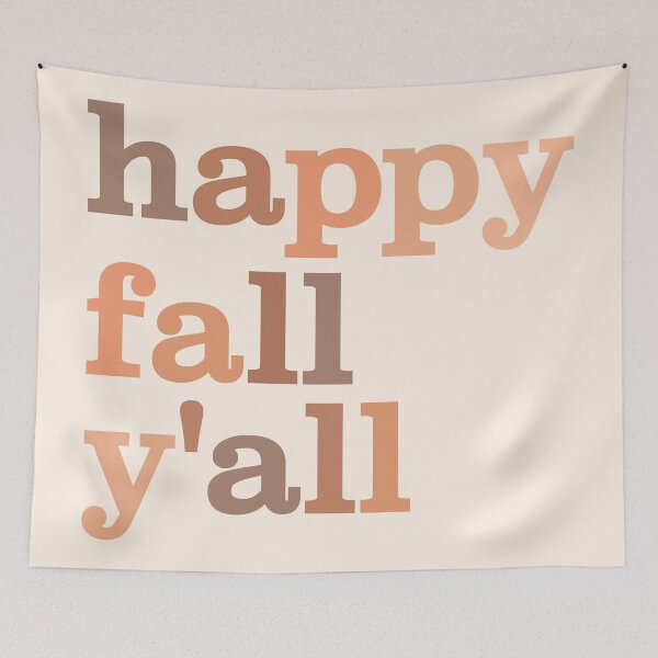 Item preview, happy fall y'all autumn quote designed and sold by WindnWillowsCo.