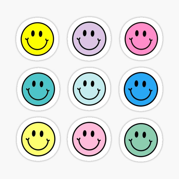 Item preview, 9-Pack Stickers Pastel Pink Blue Green 90s designed and sold by Art by Amanda.