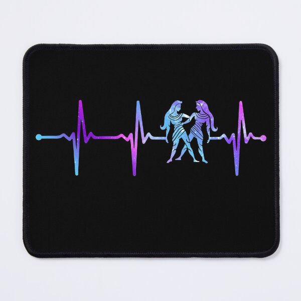 Item preview, gemini galaxy ecg heartbeat zodiac star sign designed and sold by KleverOlivier.