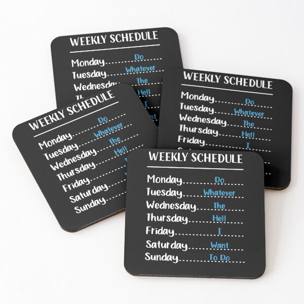 Item preview, Daily Weekly Schedule-Retirement Gifts For Men,Retirement Gifts For Women T-Shirt designed and sold by andregiftshopzz.