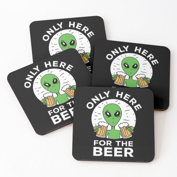 Item preview, Only Here for the Beer - Funny Alien designed and sold by Rhu Creations.