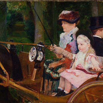 Artwork thumbnail, 'A Woman And A Girl Driving' by Cassatt (Reprint) by Classic Visions Gallery