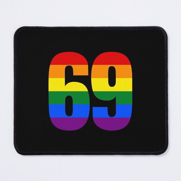 Item preview, Sixty Nine 69 Rainbow Gay Pride Stripes LGBT LGBTQ designed and sold by MrRoccoBlue.