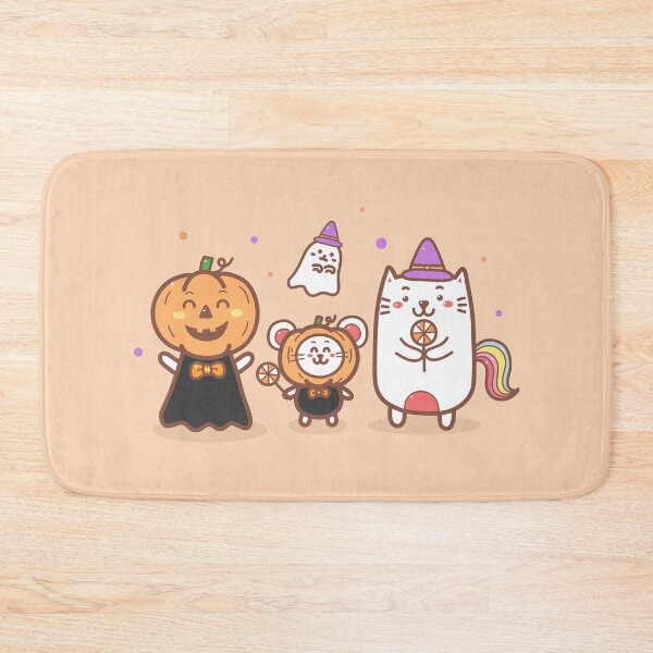 Item preview, Funny Halloween Ghosts Pumpkin Cute Kawaii Halloween Unicorn Cat designed and sold by EpicArtz.