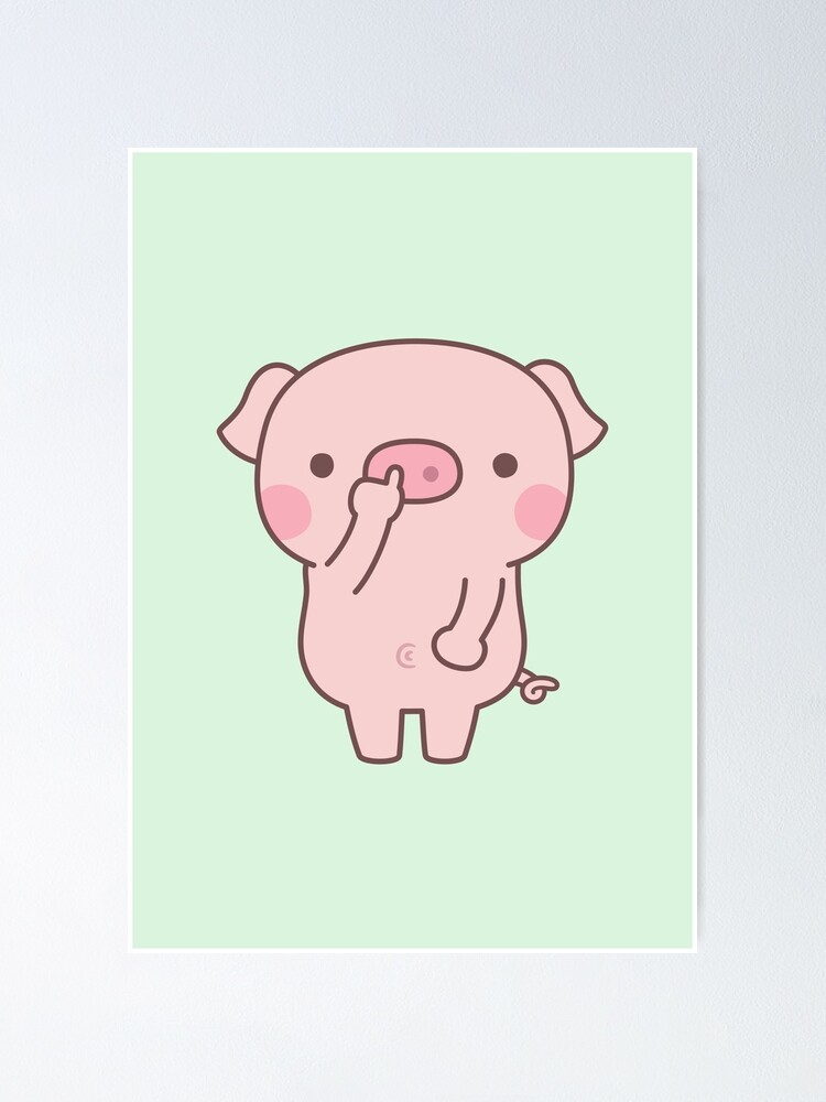Cute Piggy Picks Nostril Doodle